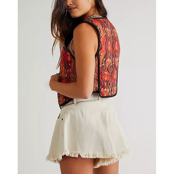 FREE PEOPLE Gemini Vest / Rust Combo - Picture 7 of 12